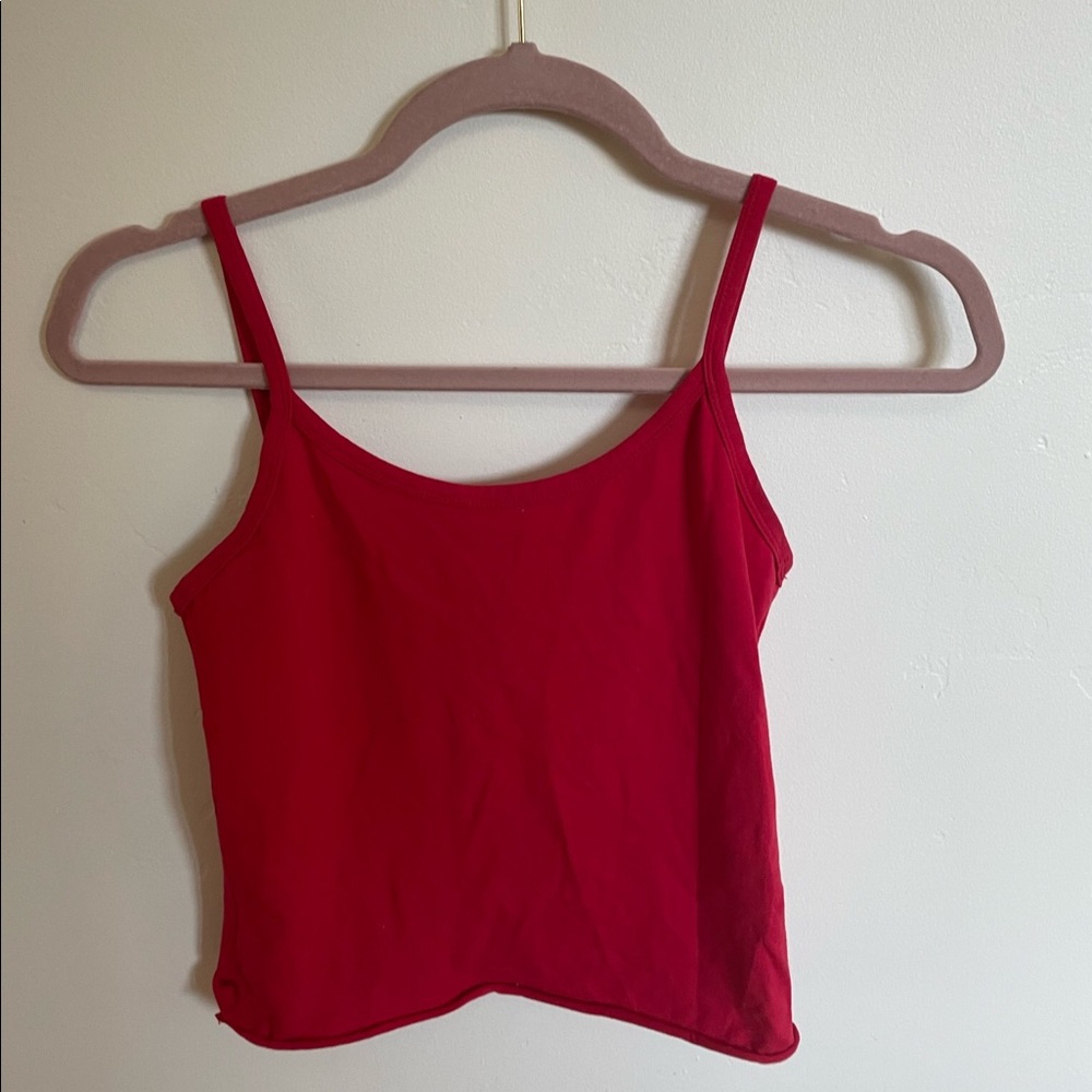 Red tank top
